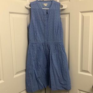 Jcrew baby blue eyelet tank dress